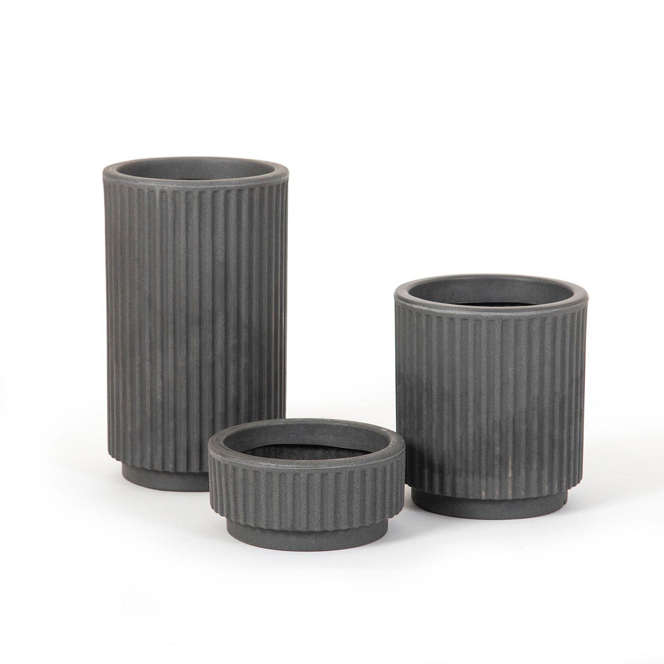 MACETERO SP27 CILINDRO ANTIQUE NEGRO L-1