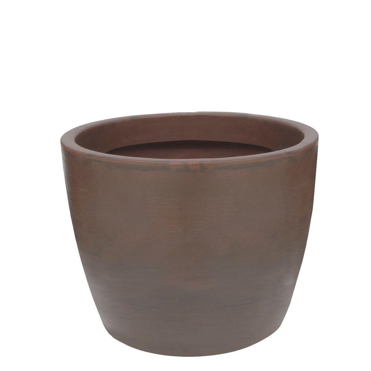 MACETERO MALTA REDONDO ANTIQUE ROJIZO L-2