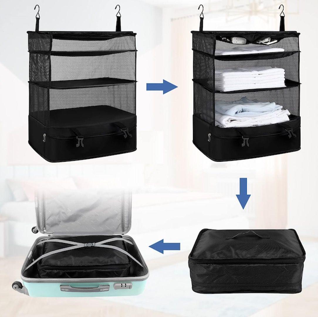 Organizador De Equipaje Colgante | Estante Plegable Maleta -2
