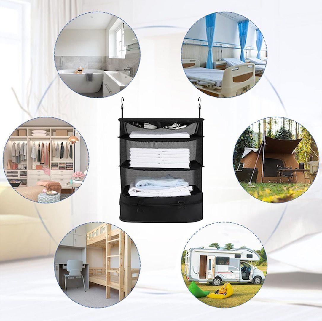 Organizador De Equipaje Colgante | Estante Plegable Maleta -6