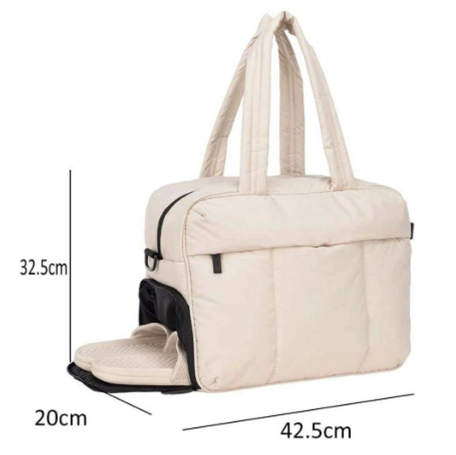 Bolso de Lona Acolchado Con Compartimento Para Zapatos-2