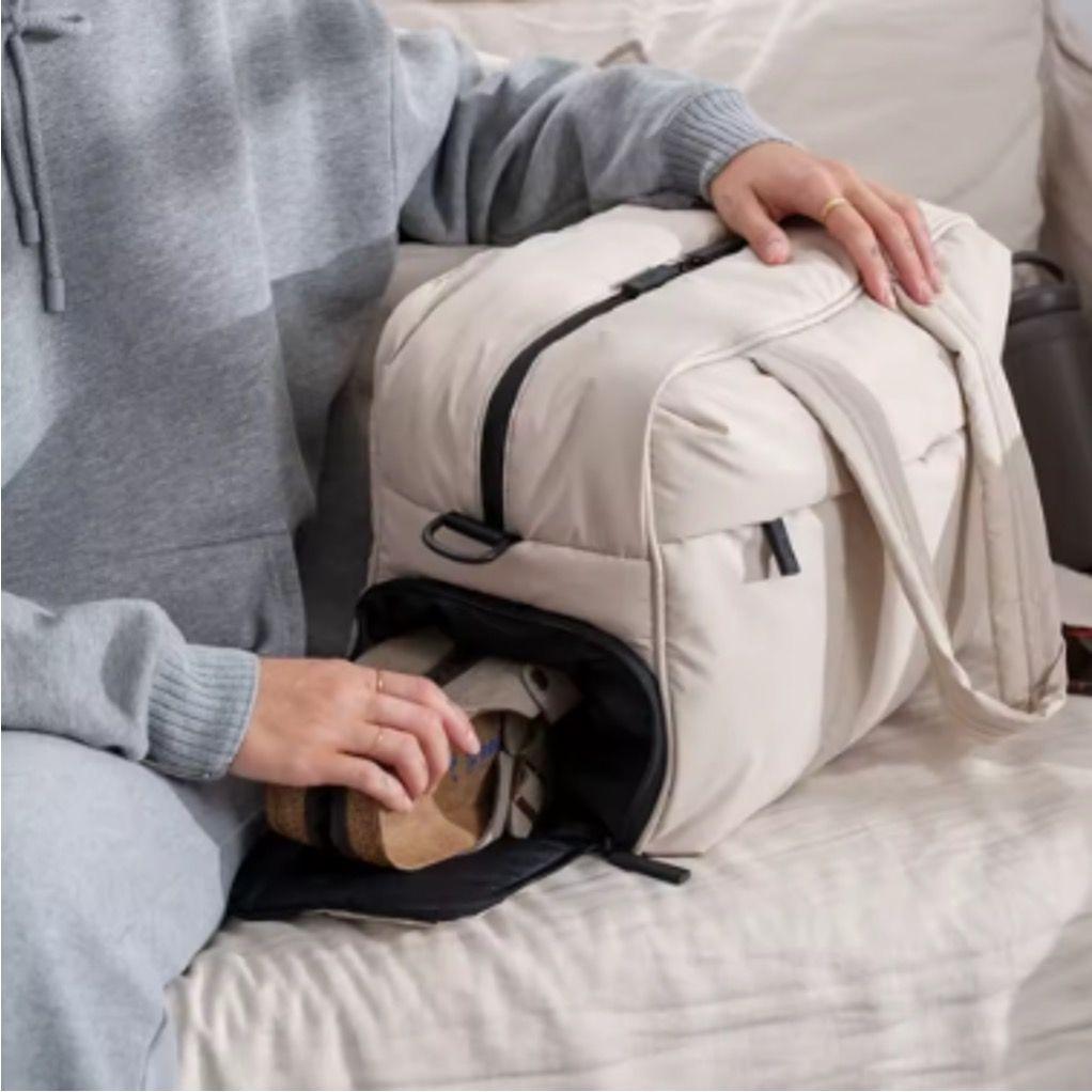 Bolso de Lona Acolchado Con Compartimento Para Zapatos-3