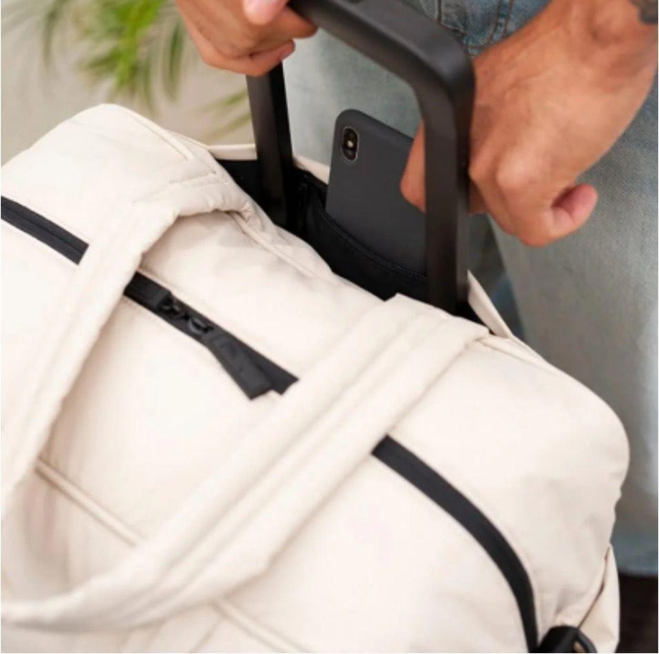 Bolso de Lona Acolchado Con Compartimento Para Zapatos-2