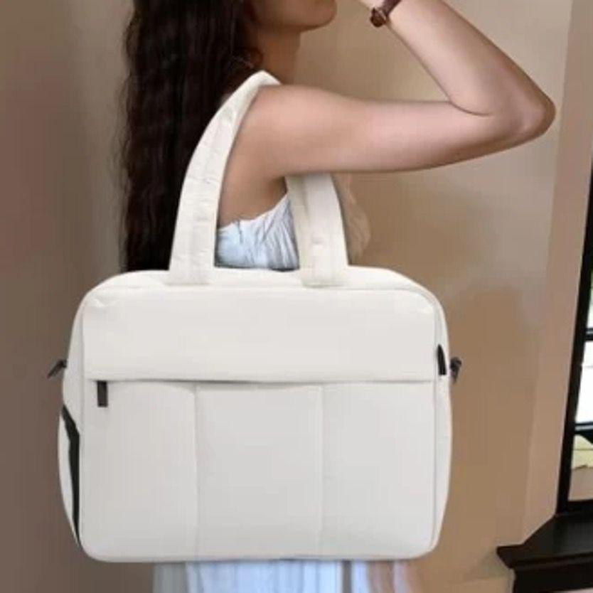 Bolso de Lona Acolchado Con Compartimento Para Zapatos-6