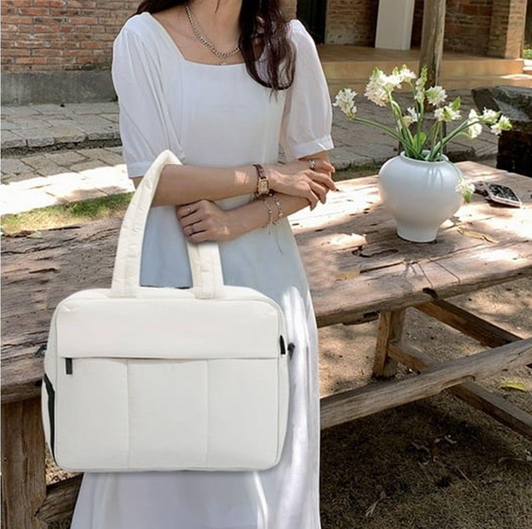 Bolso de Lona Acolchado Con Compartimento Para Zapatos-7