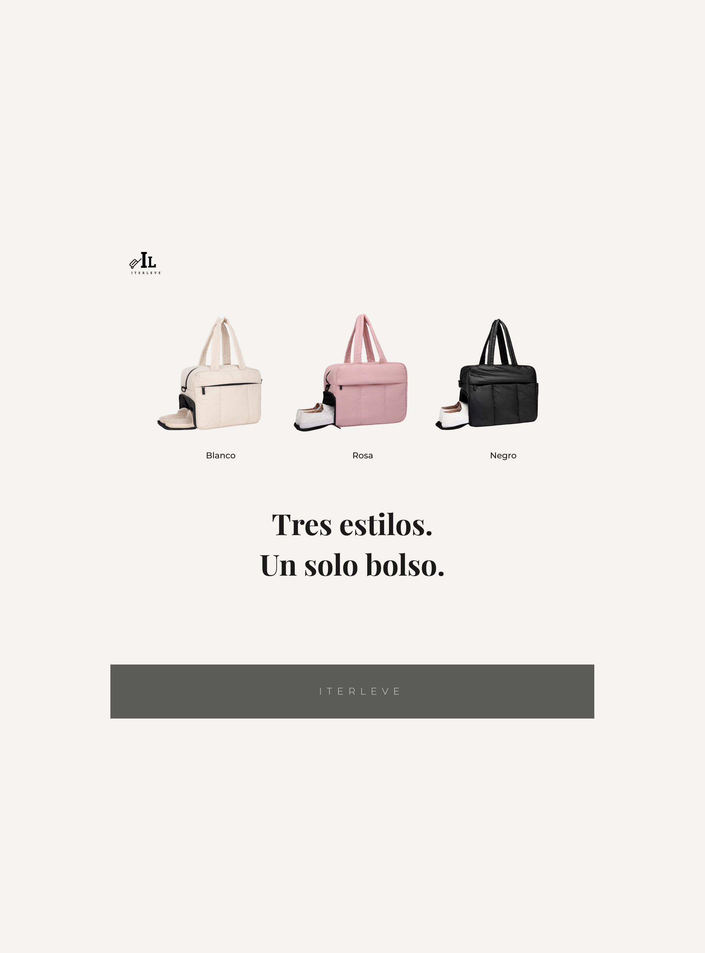 Bolso de Lona Acolchado Con Compartimento Para Zapatos-5