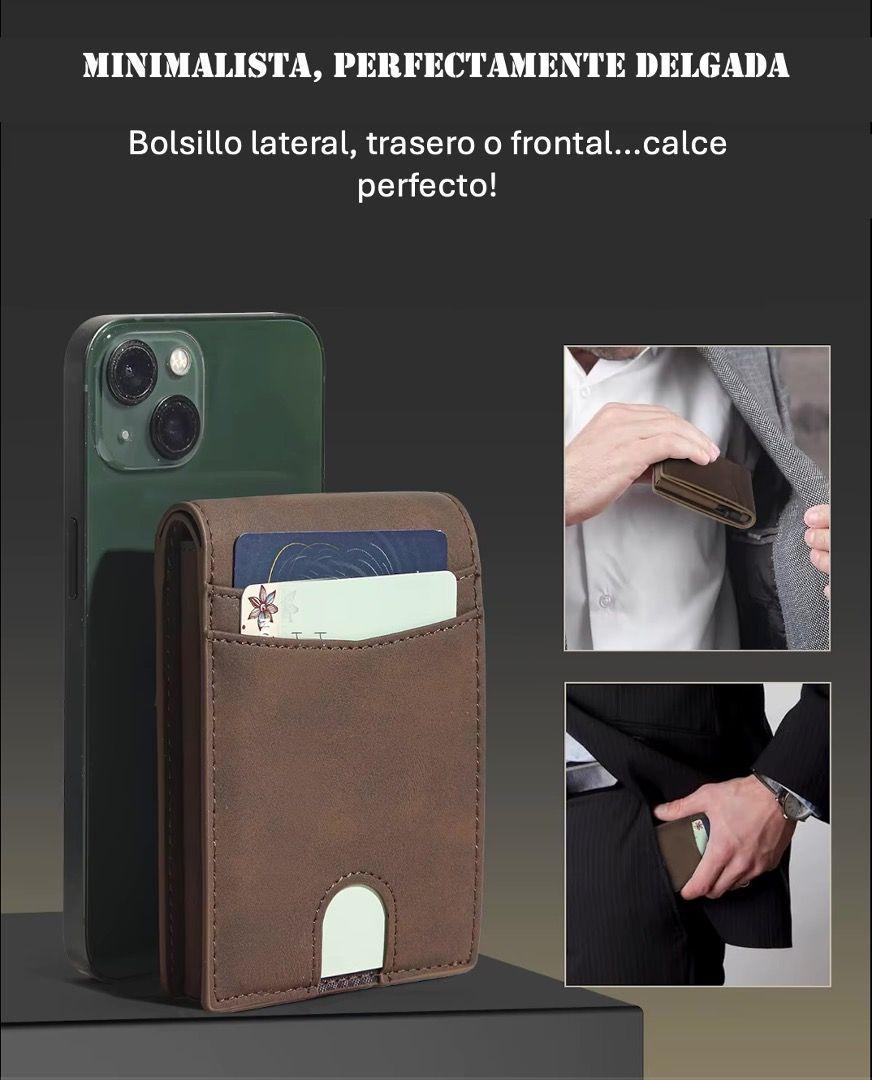 Billetera Tarjetero Cuero Bloqueo Rfid Bifold +Caja Regalo -3