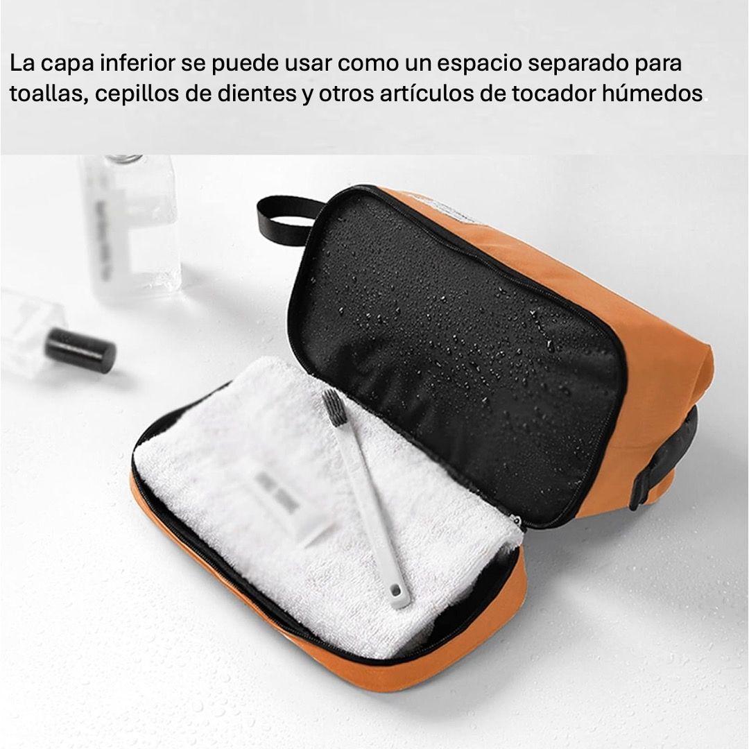 Neceser Viaje Impermeable Gran Capacidad Separación Seco Húmedo con Cierre-2