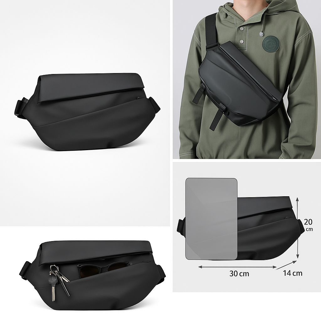 Banano Bandolera Impermeable Antirrobo Broche TriPode/Botella-3