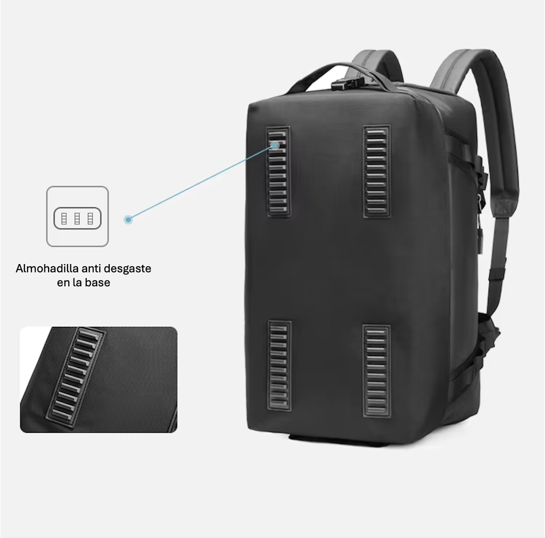 Bolso Convertible A Mochila Multifunción 3x1 Correas Ocultas-3