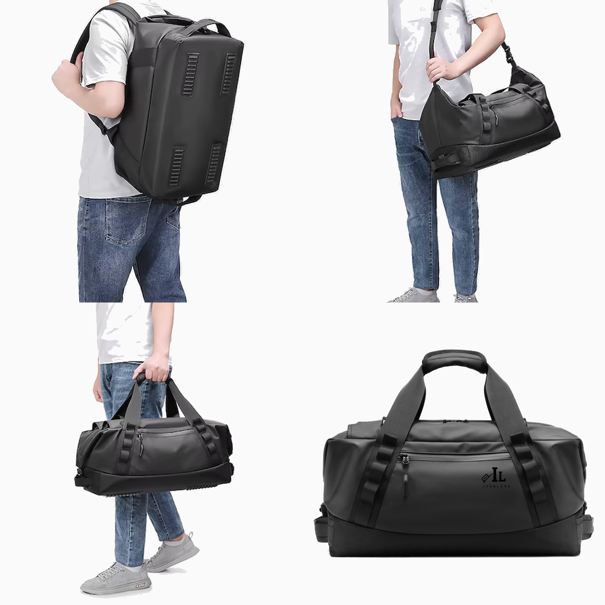 Bolso Convertible A Mochila Multifunción 3x1 Correas Ocultas-7