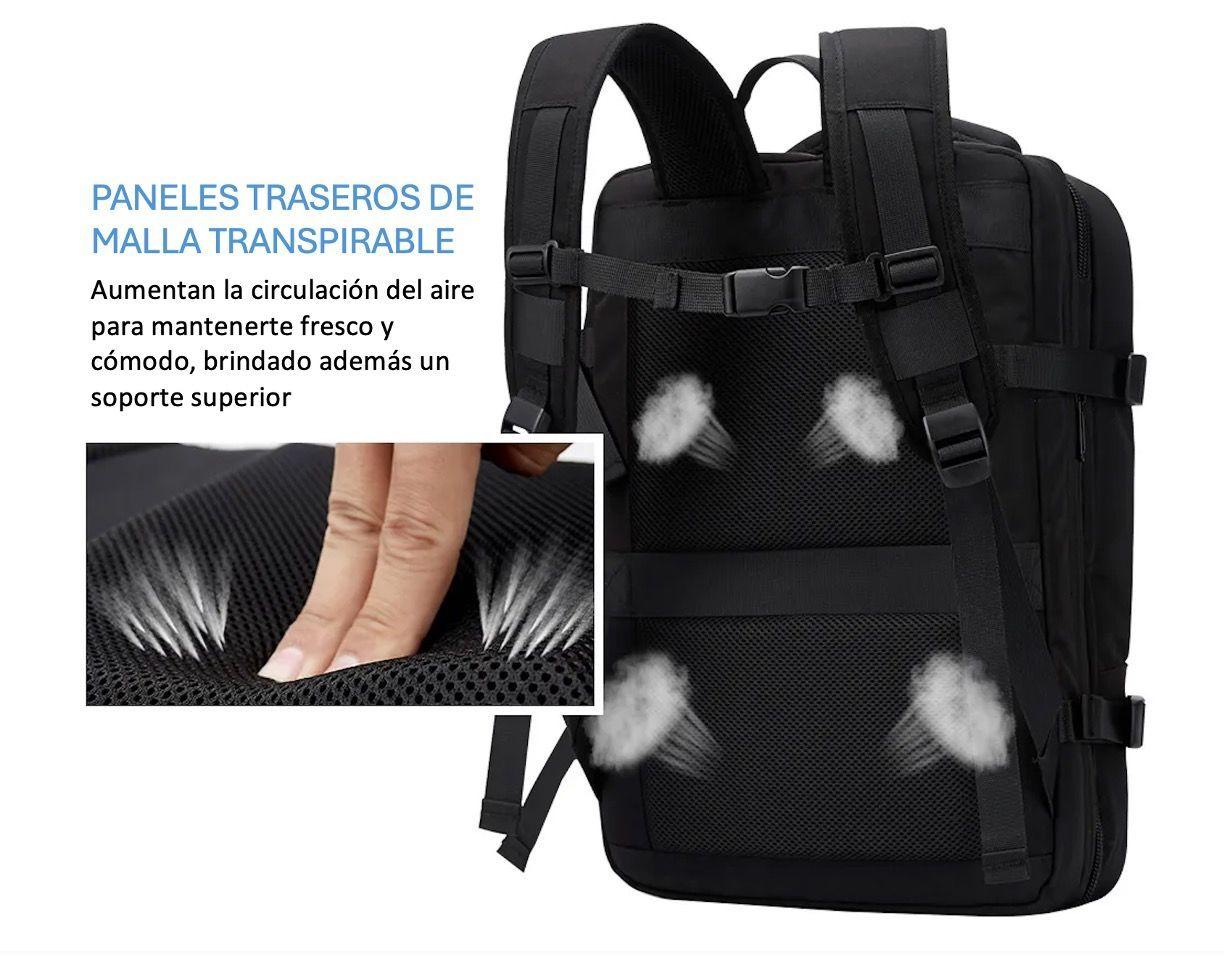 Mochila Viral Avión USB Expandible de 22 a 37L Viajeros -2