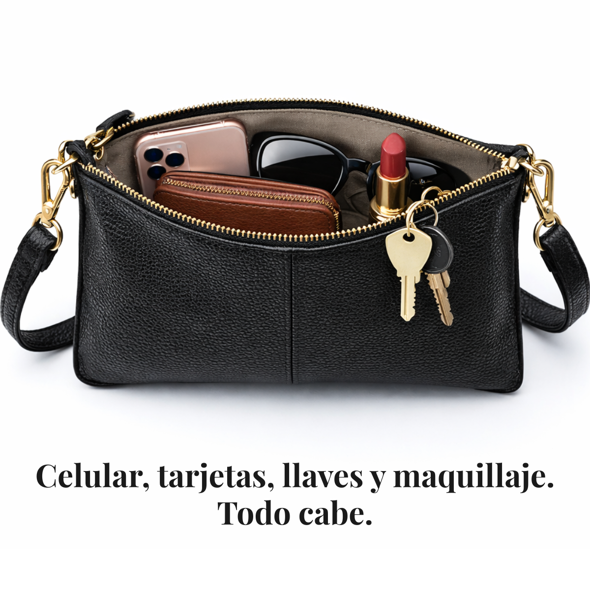 Cartera Bandolera para Mujer de Cuero Peque a Rectangular-2