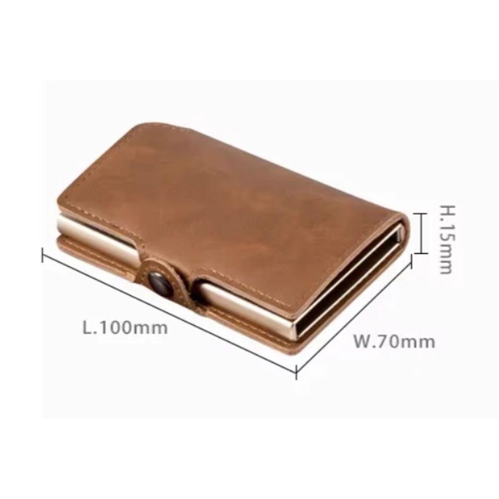 Billetera Tarjetas Hombre Compacta Protección RFID y Pop Up-1