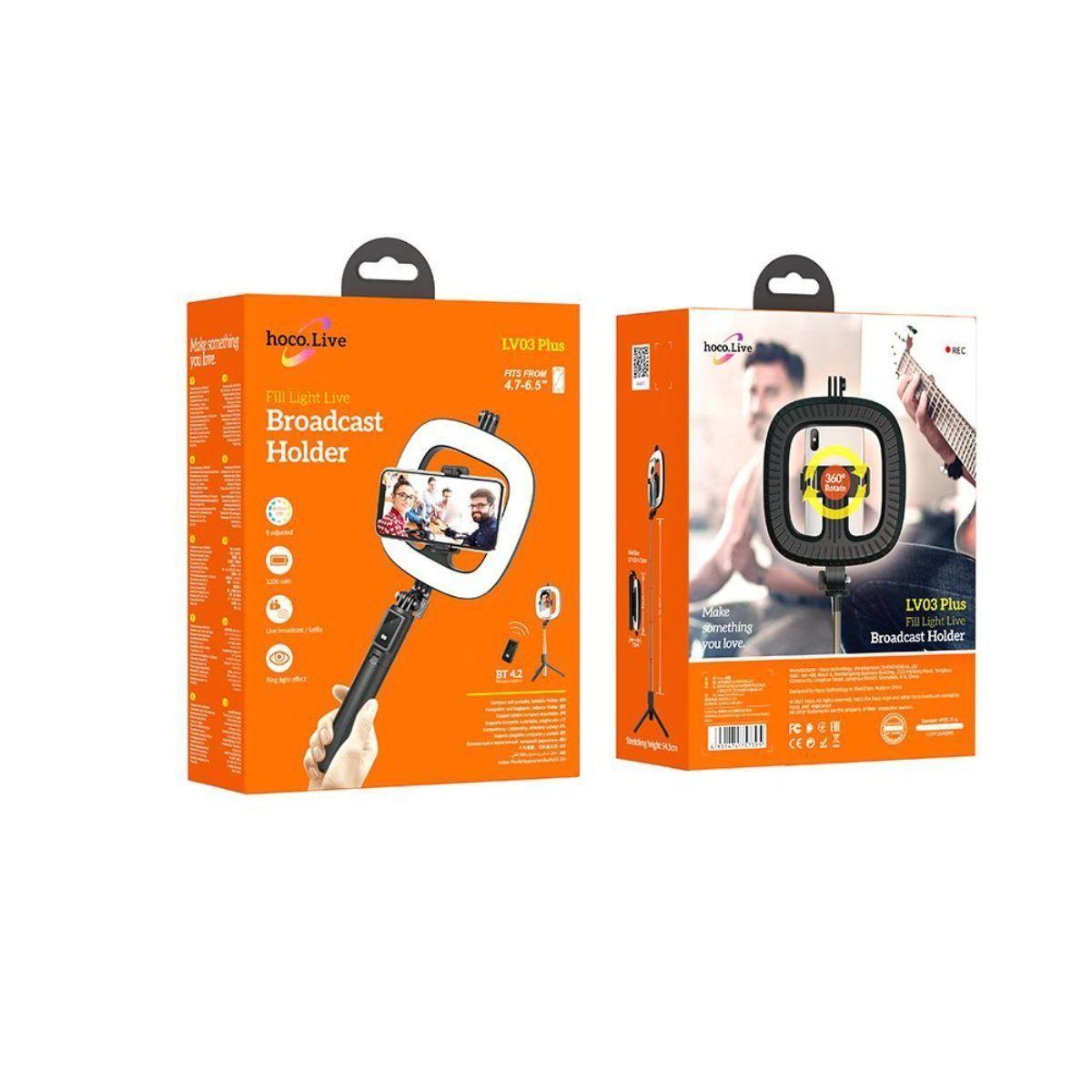 Baston Selfie Tripode con Aro de Luz-1