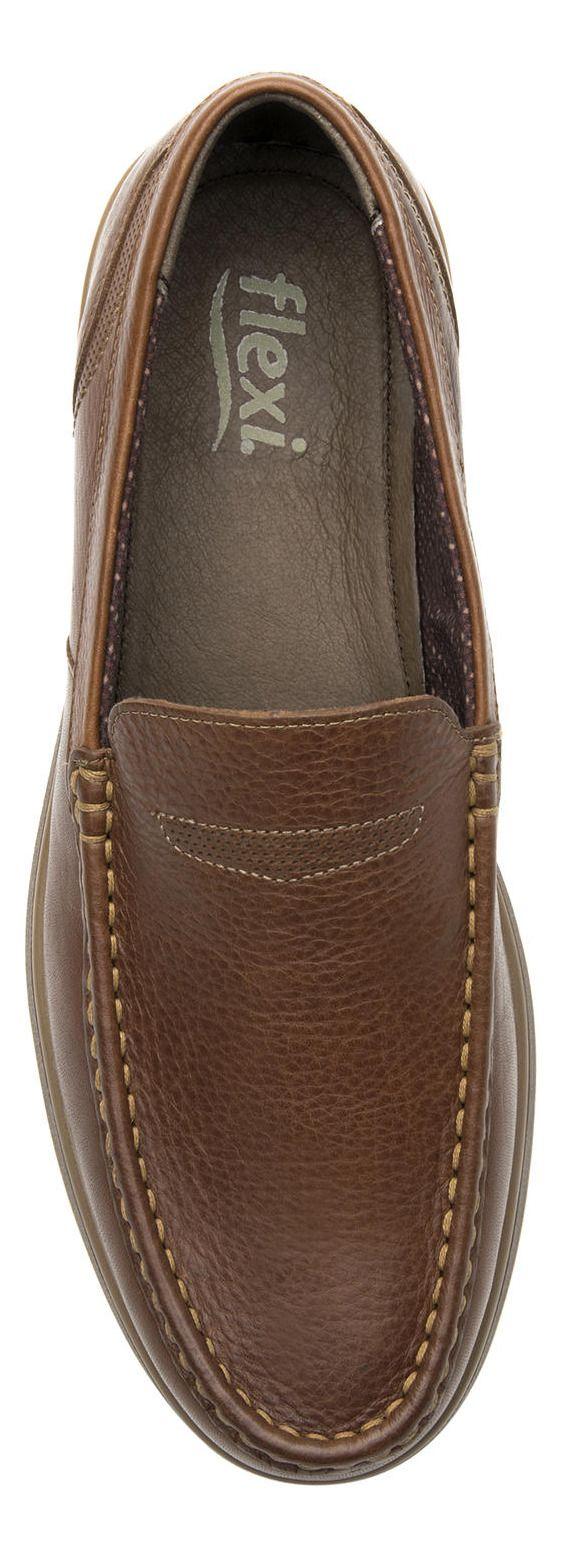 Mocasín Hombre Cuero Juko Café Flexi-5