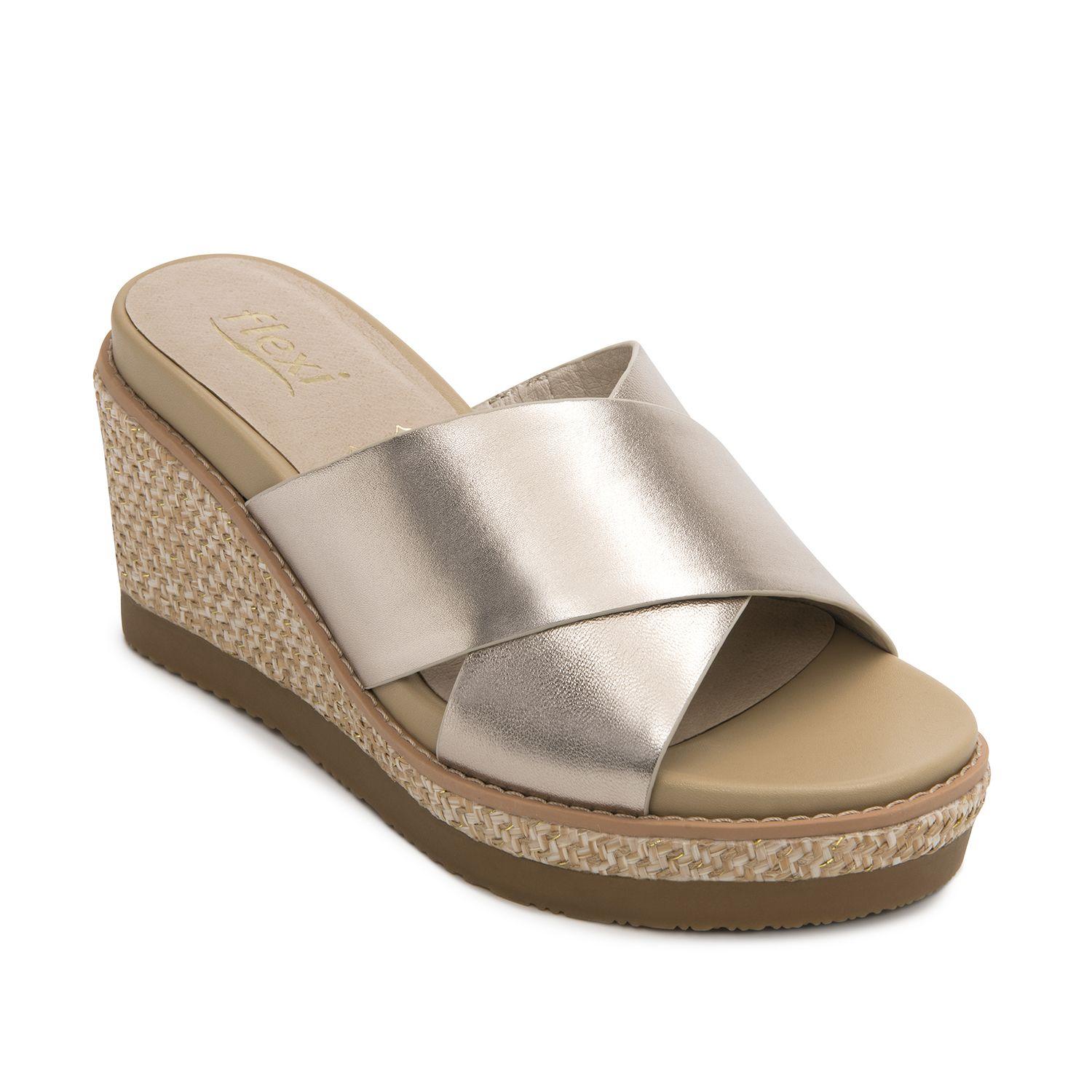 Sandalia Mujer Ester 135602 Dorada Flexi-1