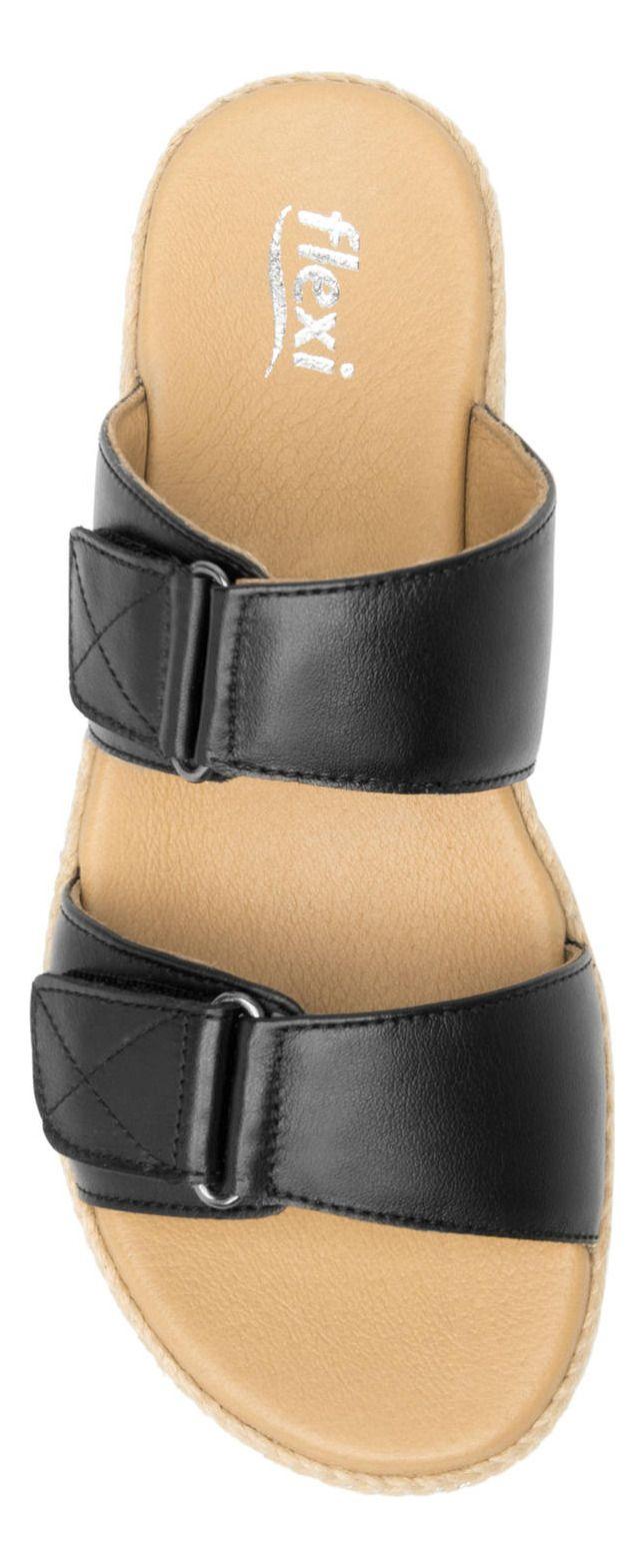 Sandalia Mujer Cuero Peonia Negro Flexi-4