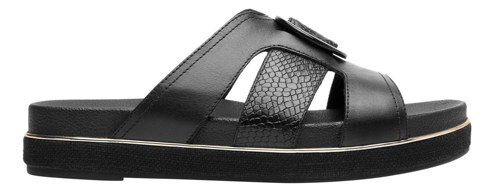 Sandalia Mujer Cuero Deyna Negro Flexi-0