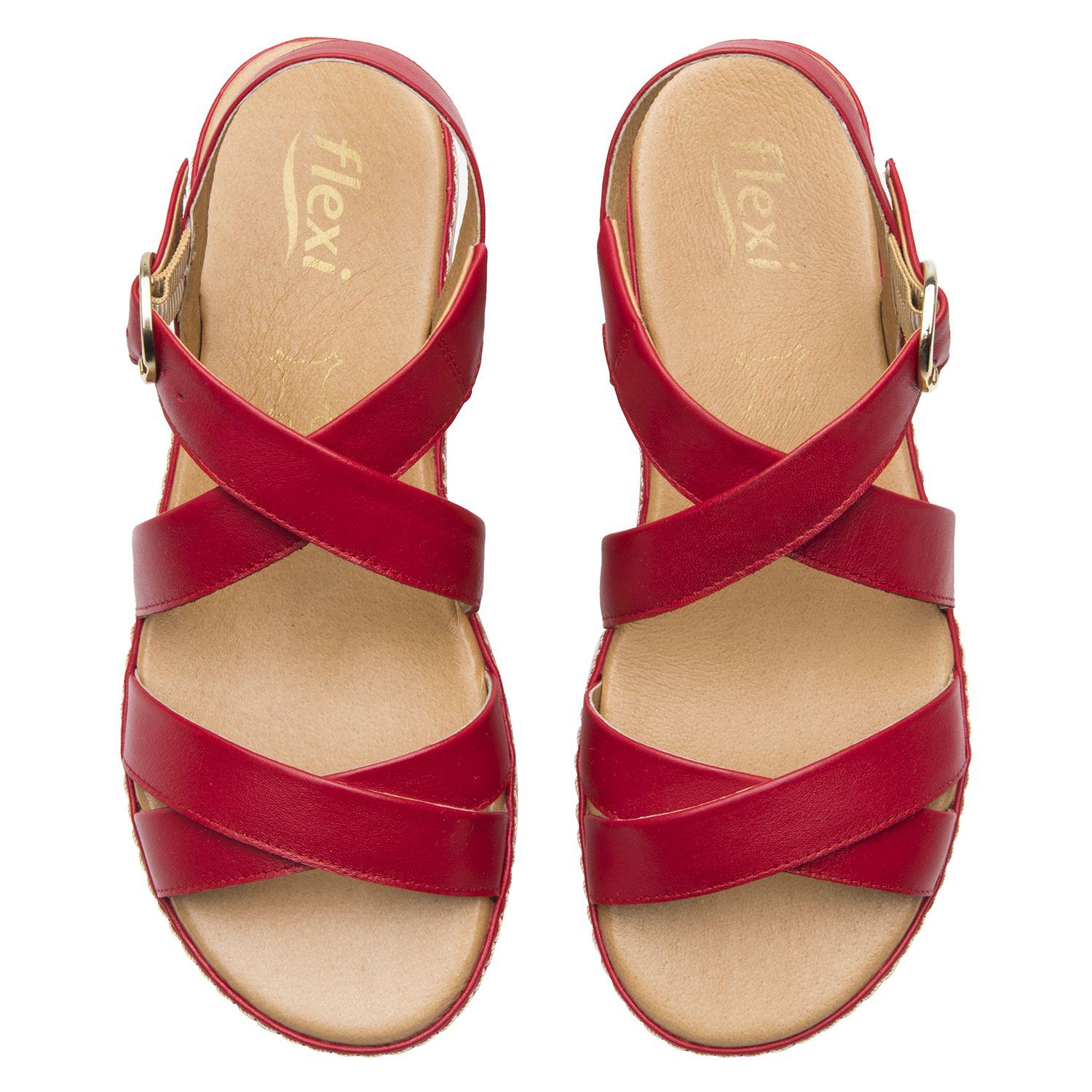 Sandalia Mujer Peonia 100227 Roja Flexi-5