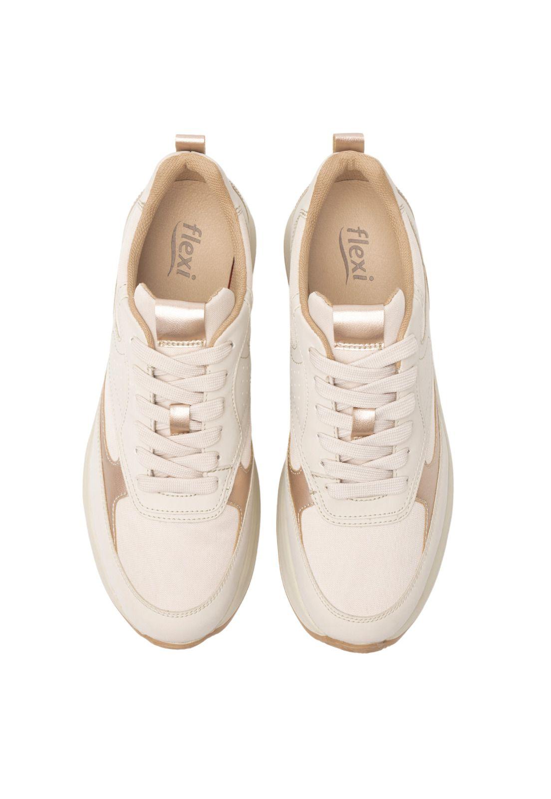 Zapatilla Mujer Nat 127102 Beige Flexi-6