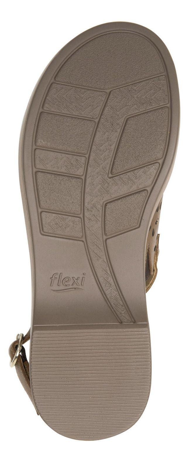 Sandalia Mujer Cuero Doha Café Flexi-2