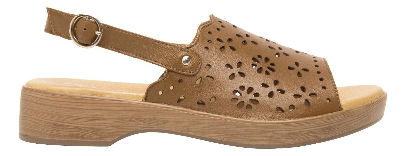 Sandalia Mujer Cuero Doha Café Flexi-3