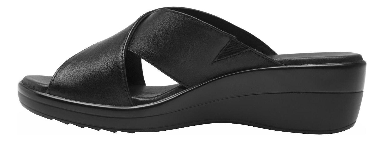 Sandalia Mujer Cuero Amapola Negro Flexi-2