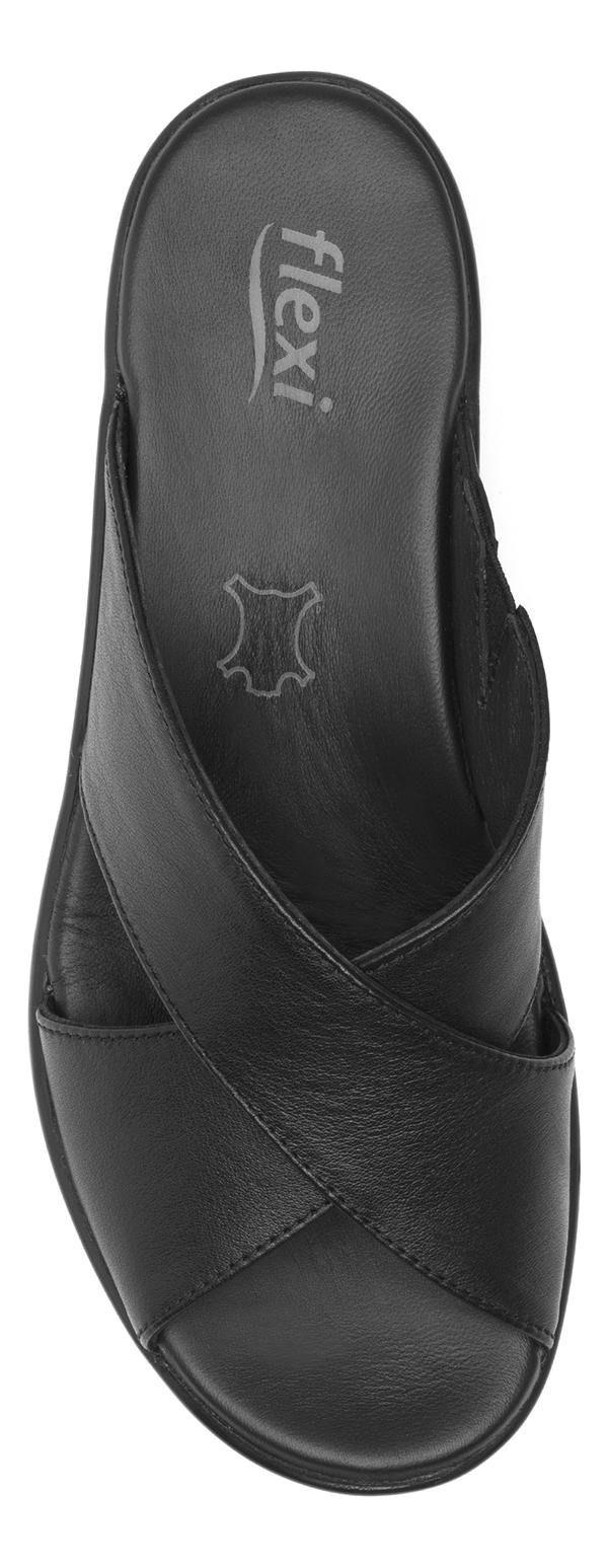 Sandalia Mujer Cuero Amapola Negro Flexi-4