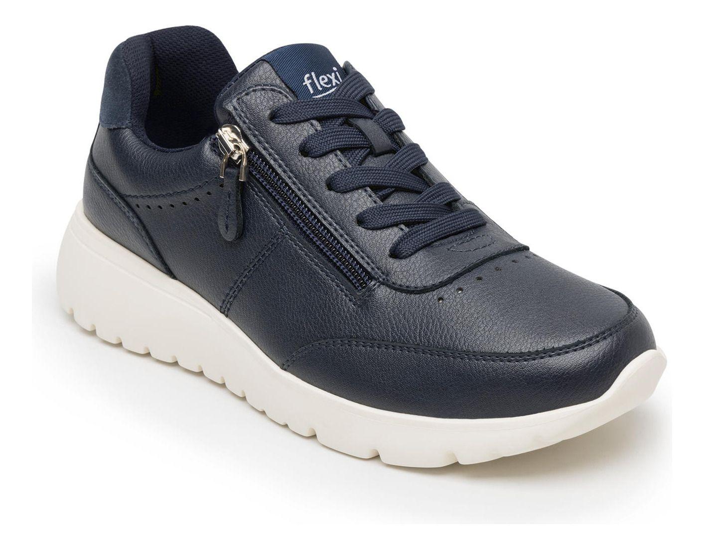 Zapatilla Mujer Lucena 129701 Azul Marino Flexi-3