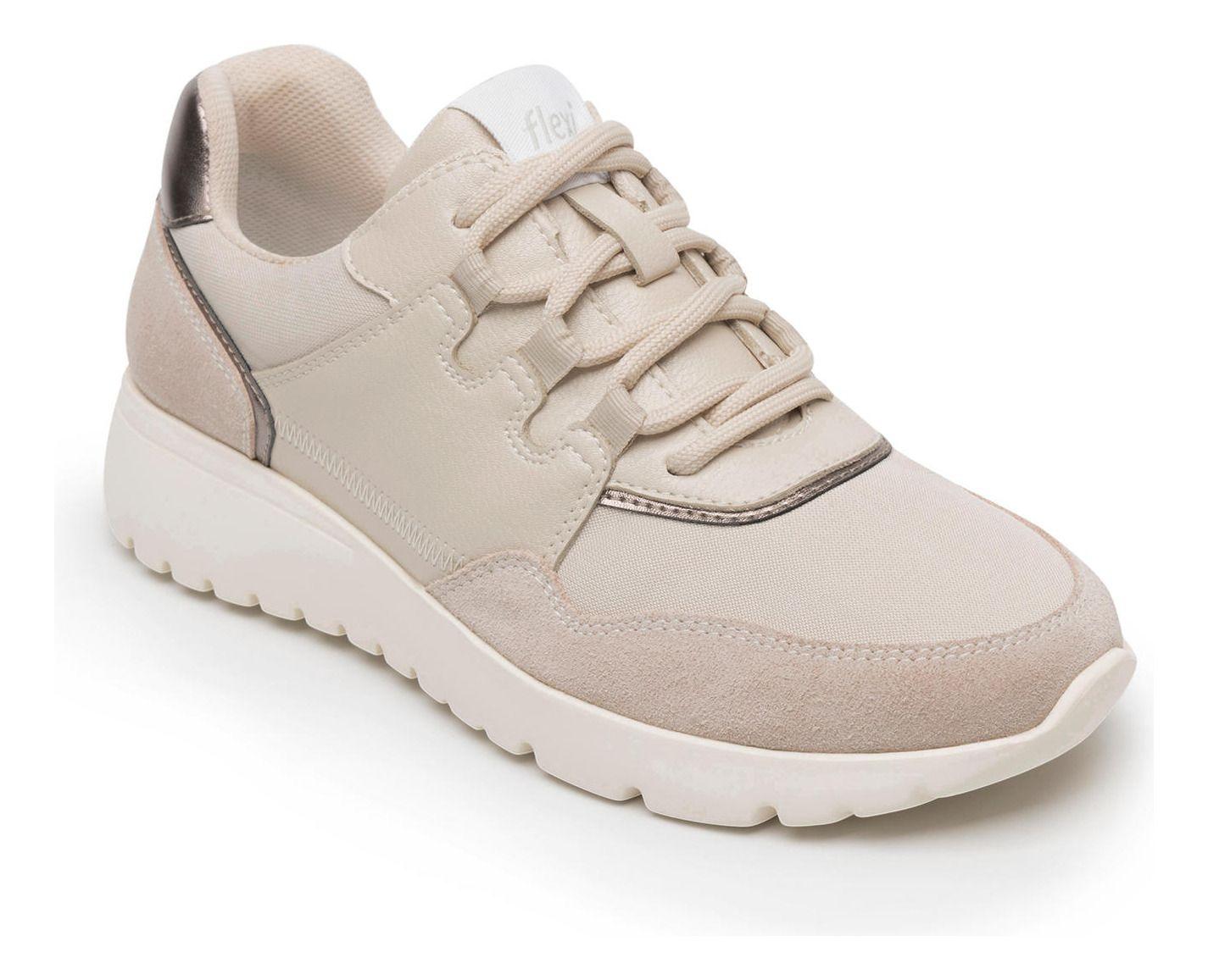 Zapatilla Mujer Lucena 129702 Marfil Flexi-1