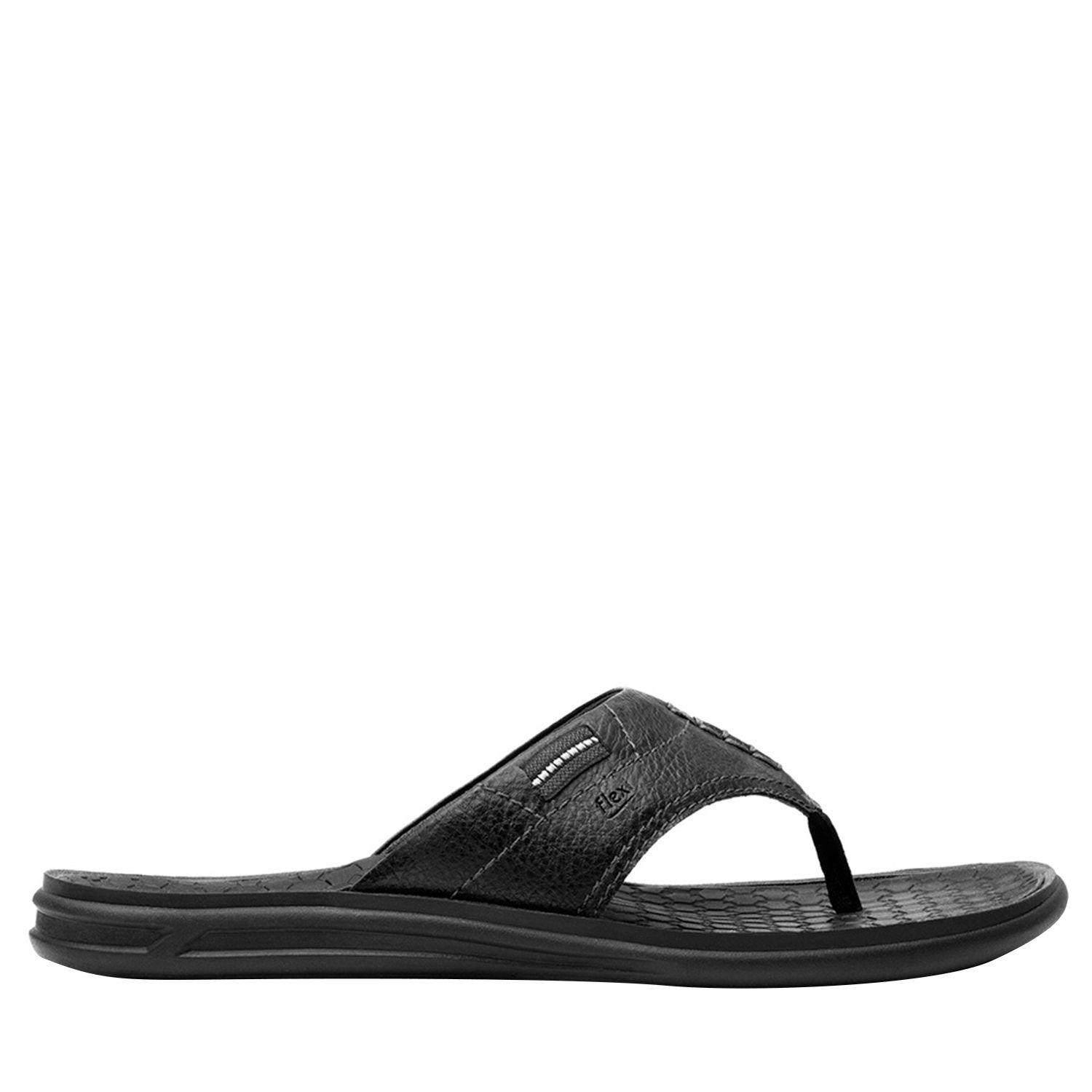 Sandalia Hombre Clifton Negra Flexi-0