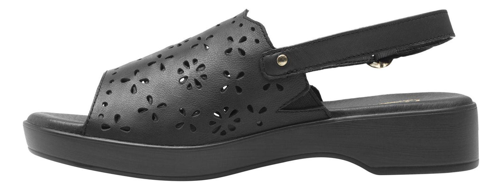 Sandalia Mujer Cuero Doha Negro Flexi-2