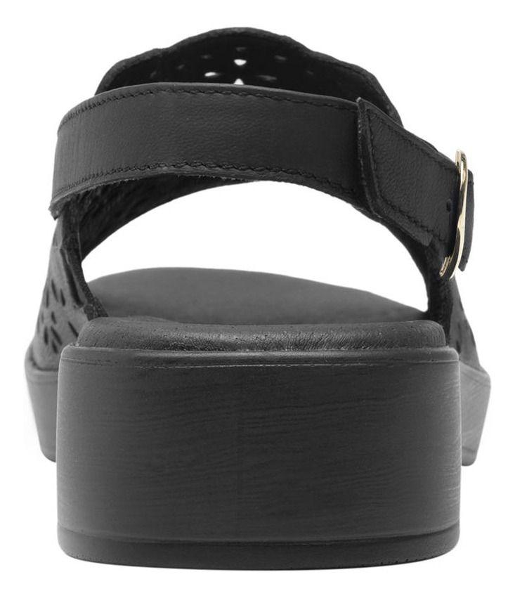 Sandalia Mujer Cuero Doha Negro Flexi-3