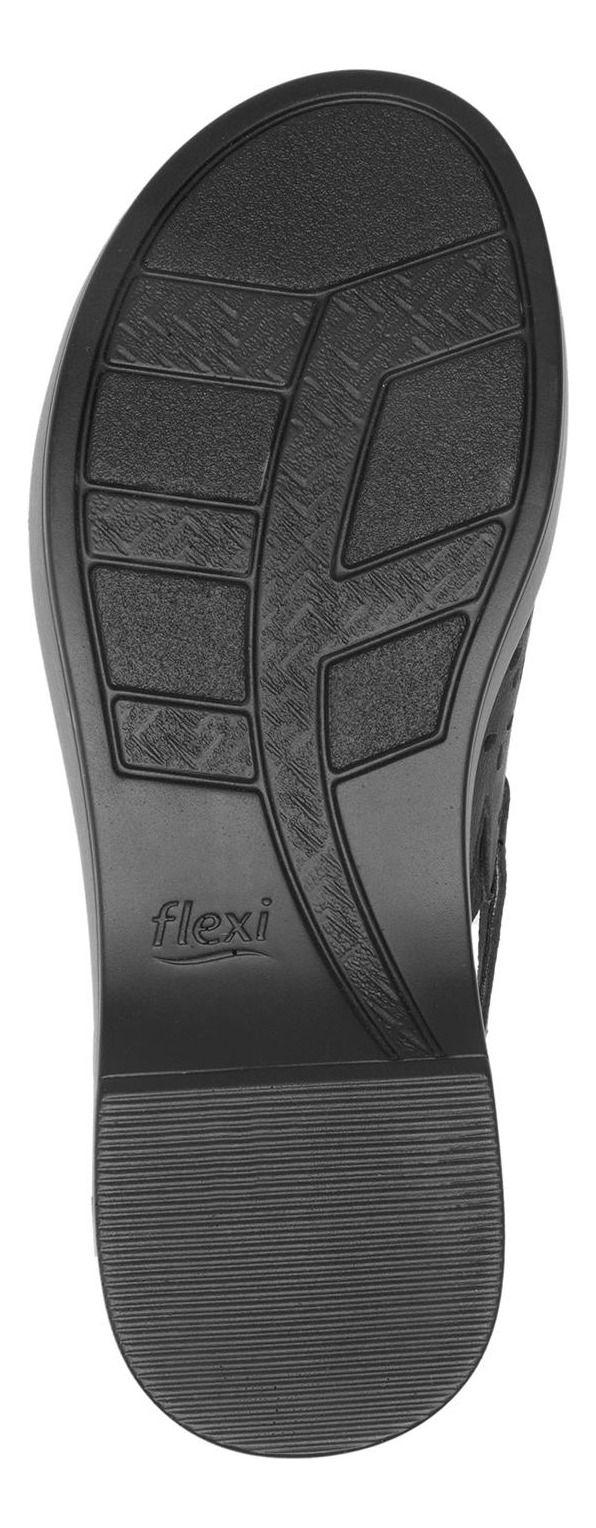 Sandalia Mujer Cuero Doha Negro Flexi-6