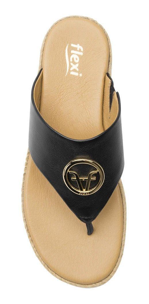 Sandalia Mujer Peonia Negro Flexi-7