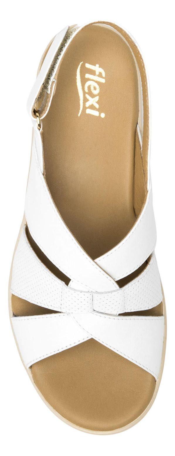 Sandalia Mujer Cuero Amapola Blanco Flexi-5