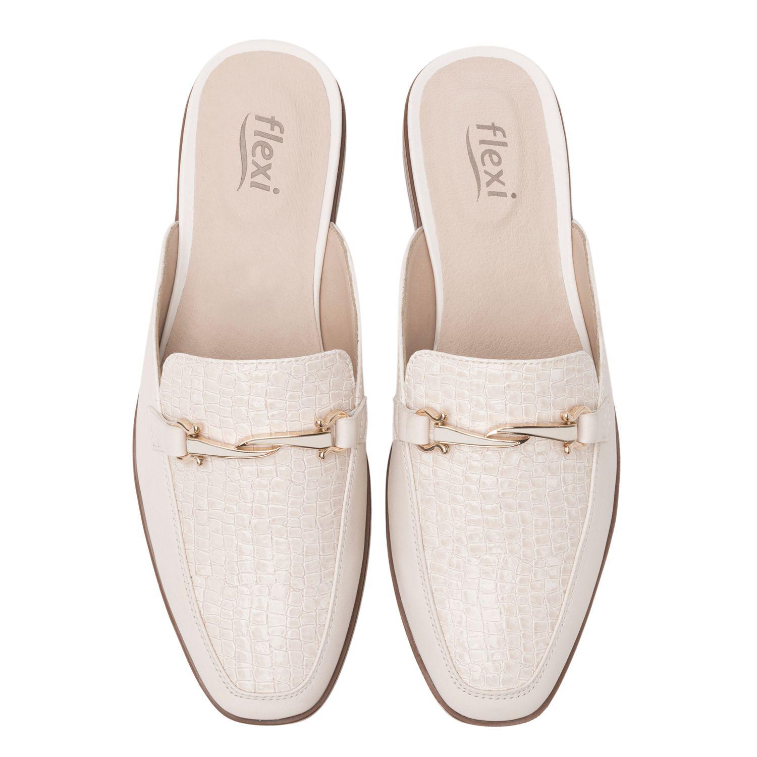 Mocasín Flexi Mujer Hayek 126603 Blanco Algodón-6