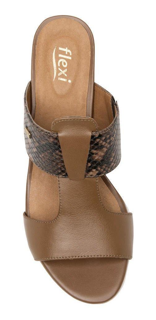 Sandalia mujer celine 106408 café Flexi-5
