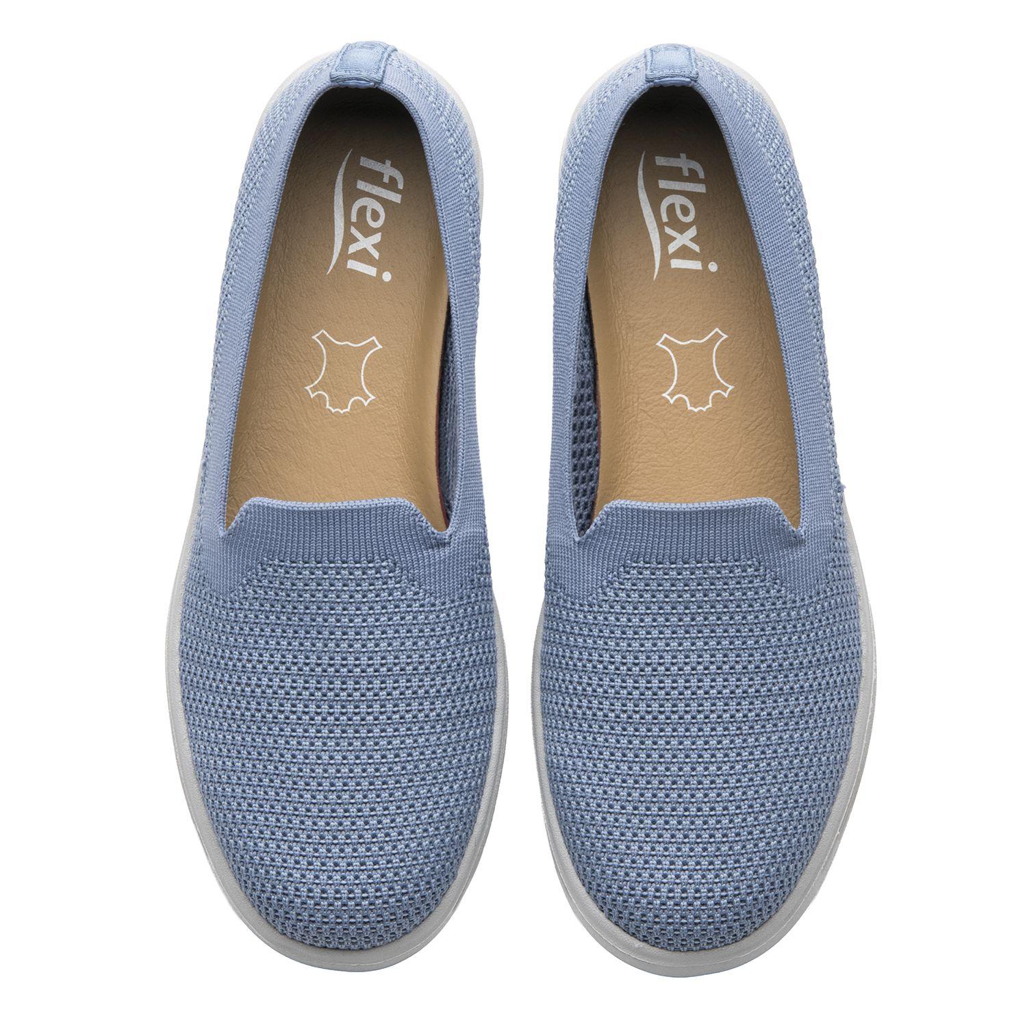 Zapatilla Mujer Grecya 104930 Celeste Flexi-5