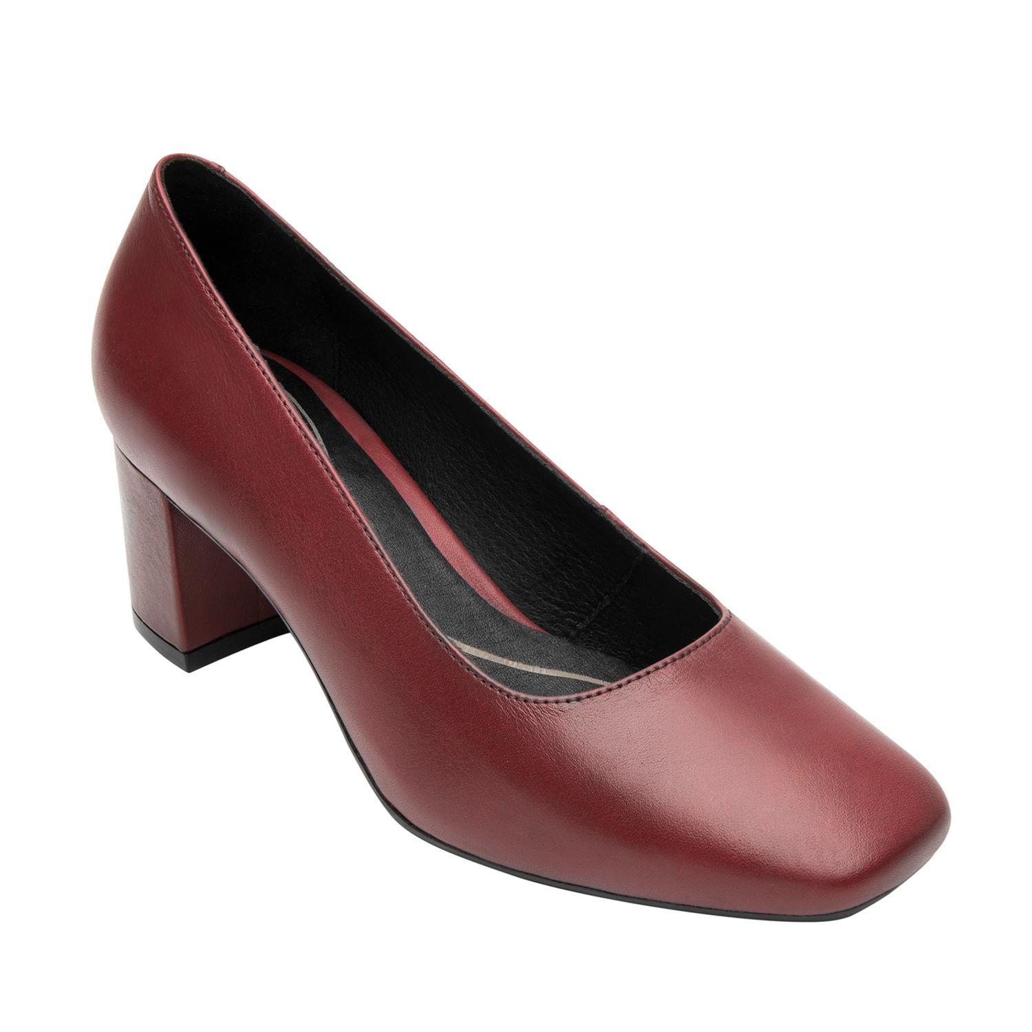 Zapato Mujer Cuero Marione Rojo Osc Flexi-1