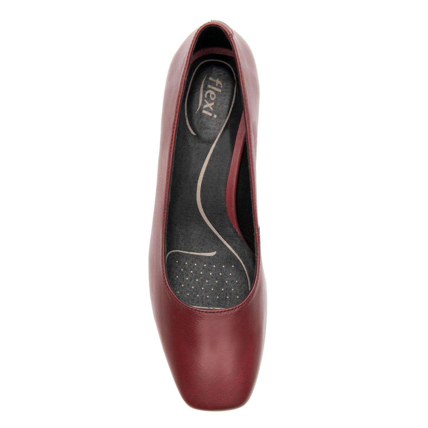 Zapato Mujer Cuero Marione Rojo Osc Flexi-5
