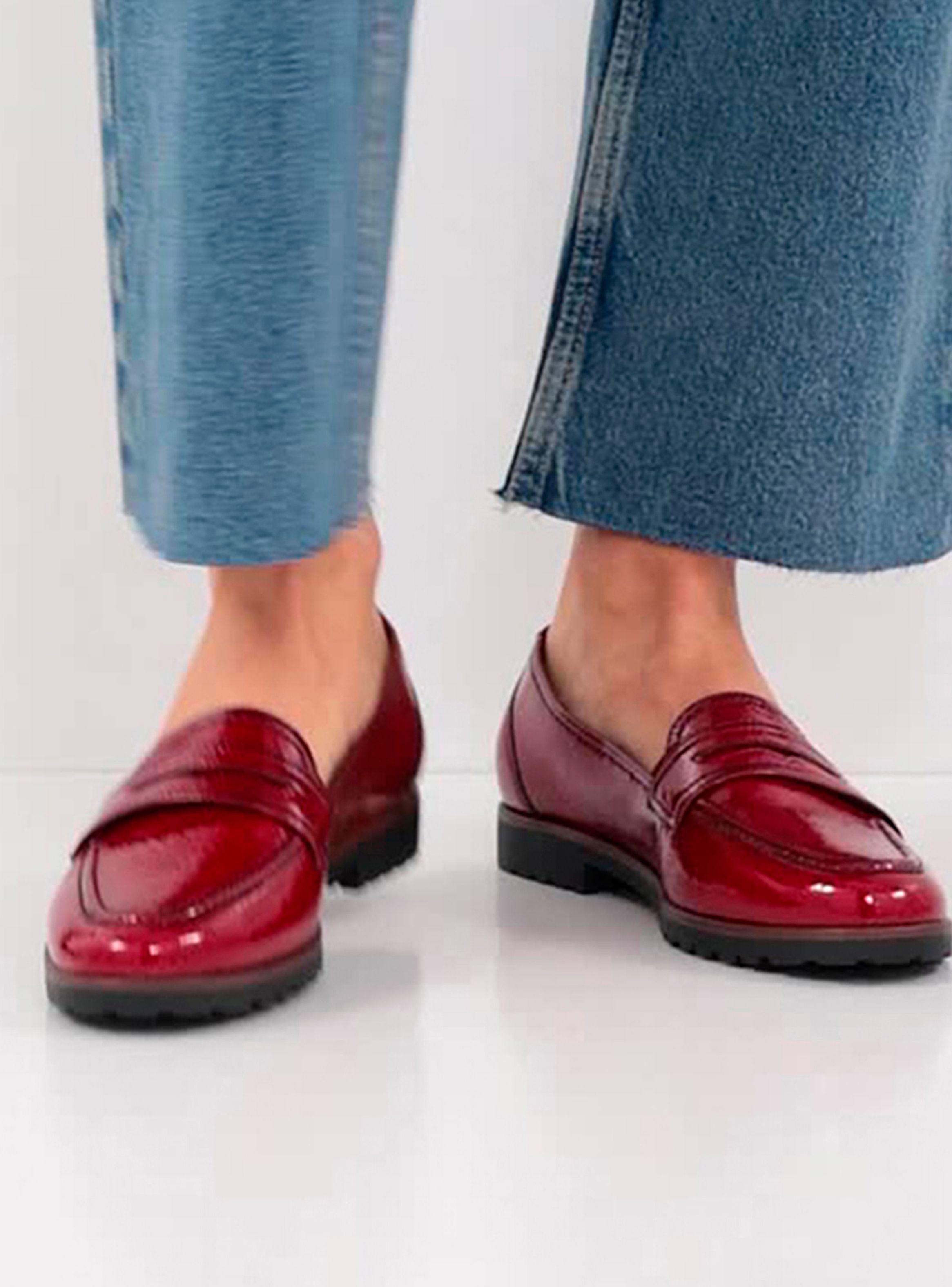 Mocasín Mujer 24239-42 Rojo charol Flexi-2