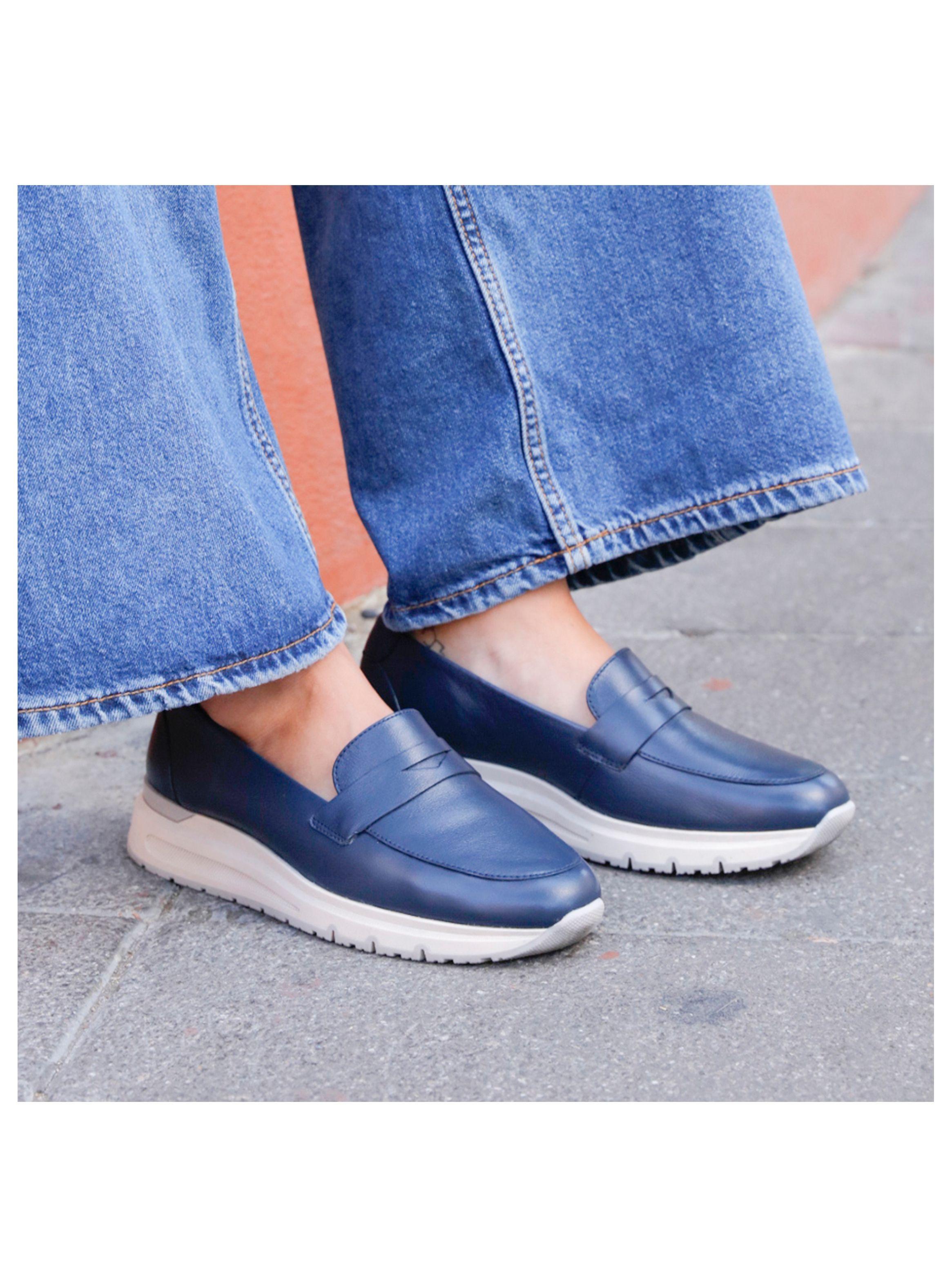 Mocasín Mujer Mildred 137002 Azul Marino Flexi-2