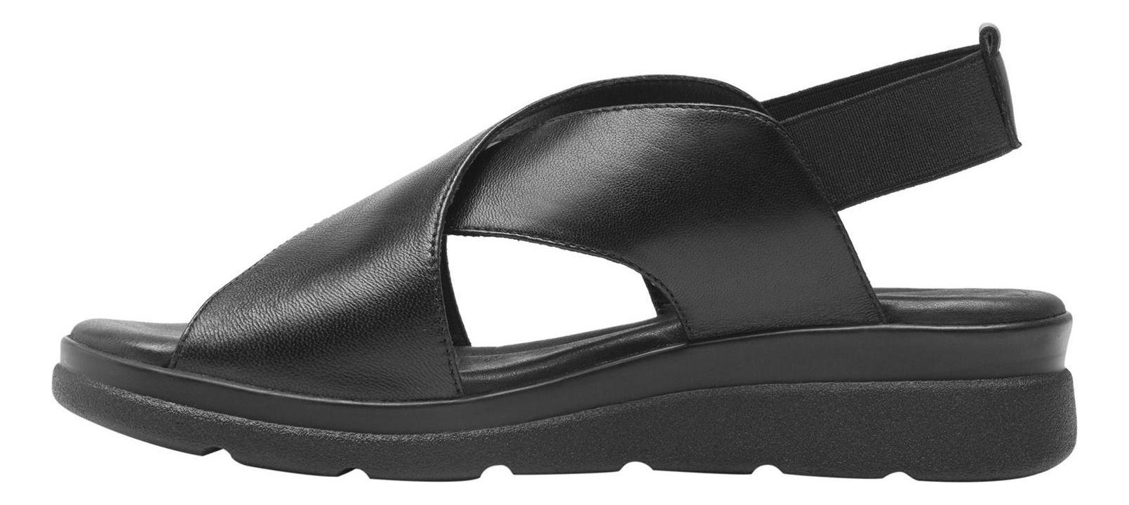 Sandalia Mujer Cuero Dariana Negro Flexi-2