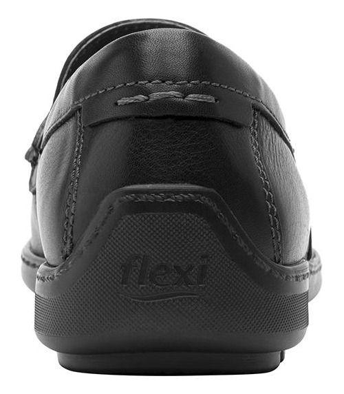 Mocasín Hombre Cuero Barbados Negro Flexi-4