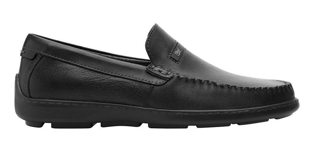 Mocasín Hombre Cuero Barbados Negro Flexi-6