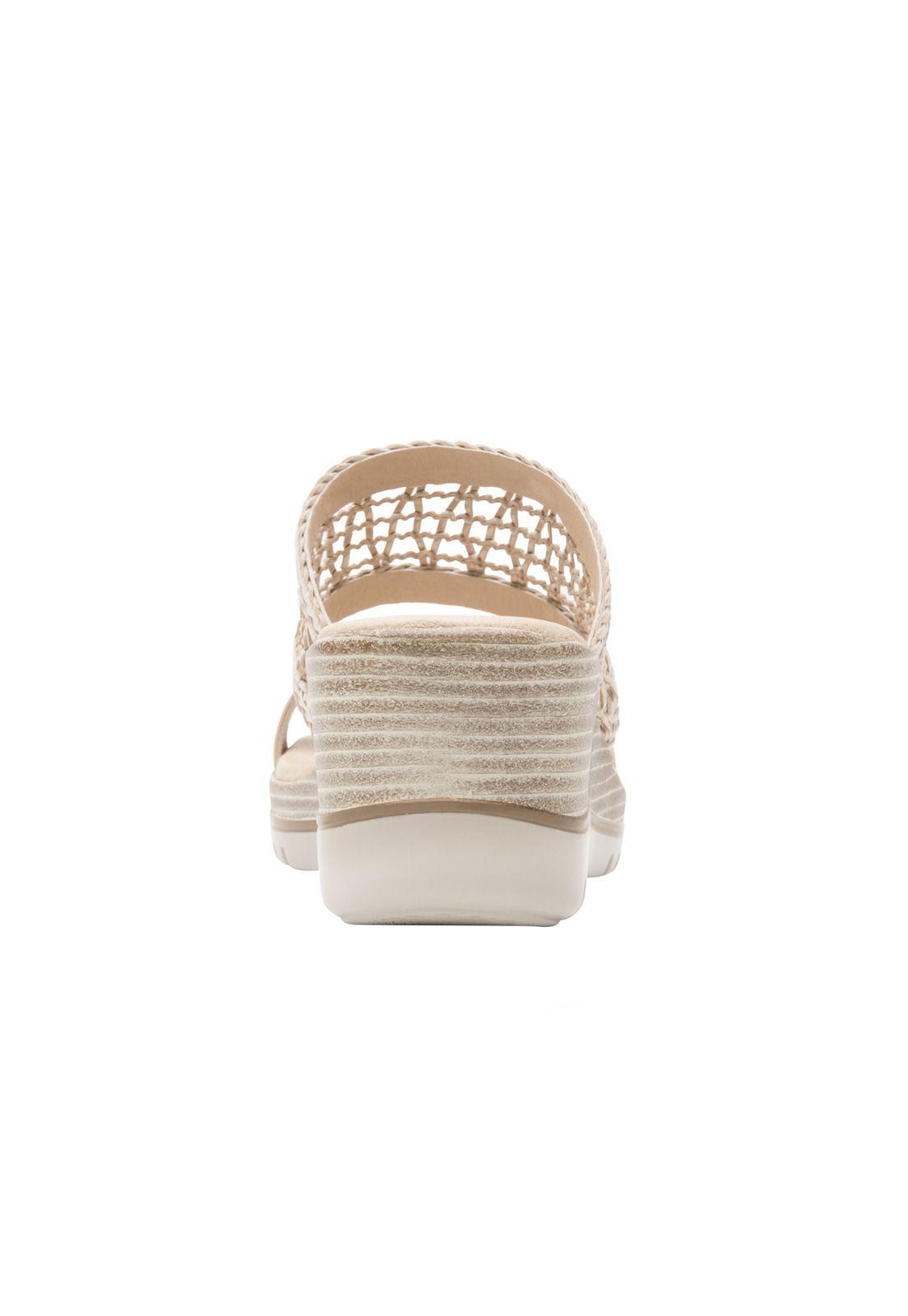 Sandalia Mujer Cuero Emily Beige Flexi-6