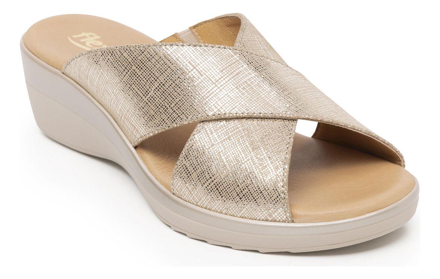 Sandalia Mujer Amapola 116011 Dorada Flexi-1