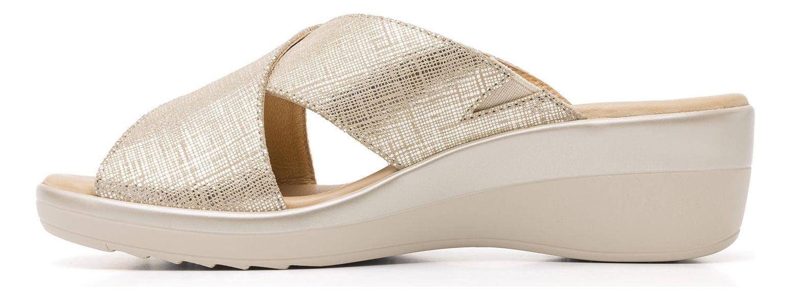 Sandalia Mujer Amapola 116011 Dorada Flexi-2